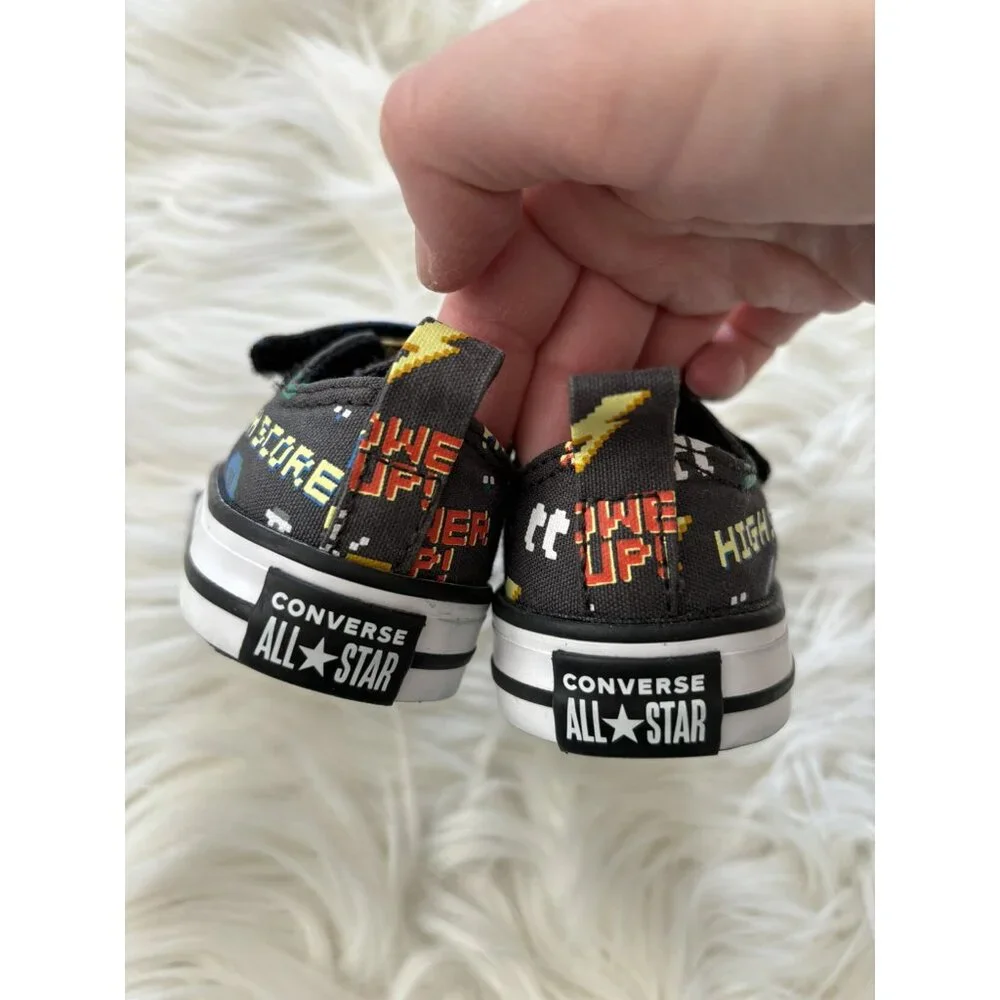 Converse Unisex-Baby Chuck Taylor All Star Low Top Sneaker Gamer Print 3